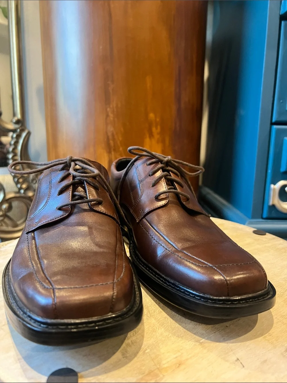 Bostonian ePod Comfort Men’s 9.5 Brown Leather Oxford Dress Shoes
